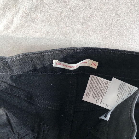 Levi’s 720 Super Skinny high rise black jeans - Picture 3 of 3